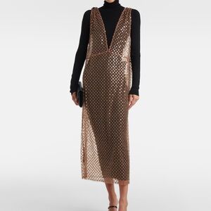 Dorothee Schumacher Pure Glam sequined floral wool midi dress